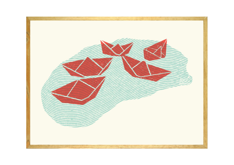 Pest Wine Ship Red poster