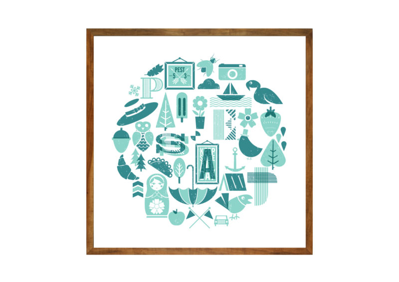 Pest Circle mint poster