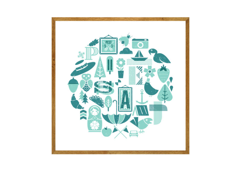Pest Circle mint poster