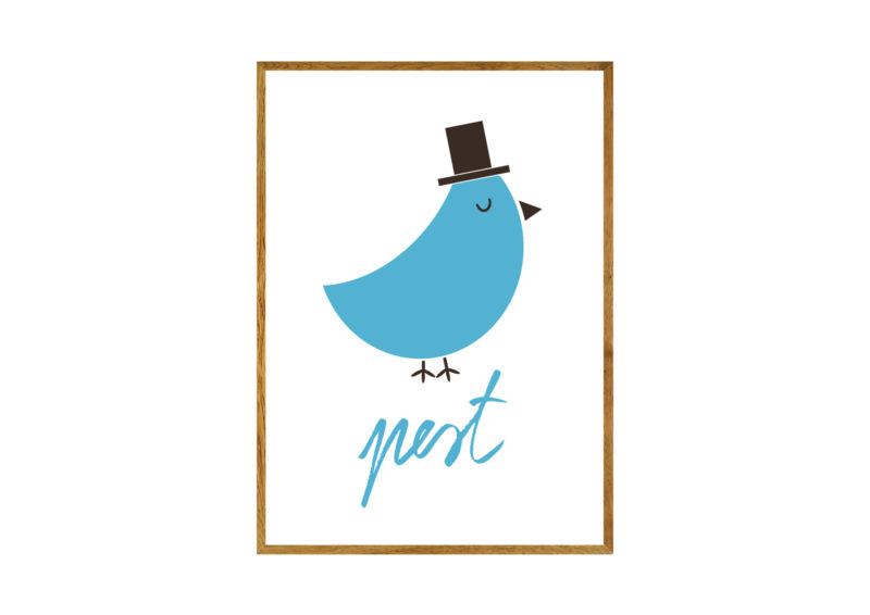 Pest Big Logo Navy poster