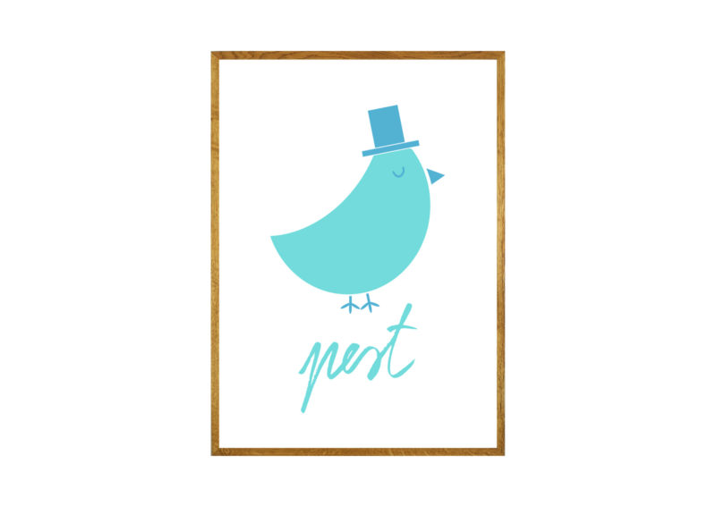 Pest Big Logo Blue poster