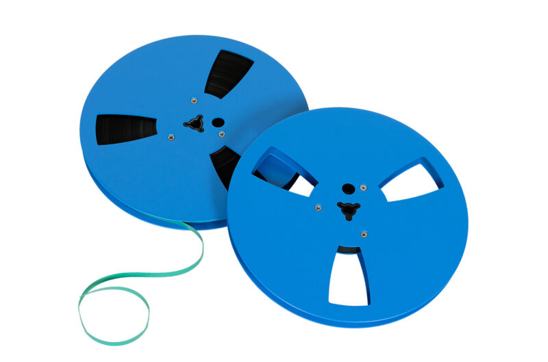 Szpule aluminiowe BASF 18cm. Taśma Revox Professional 601. Blue. Revox Professional 601, audio vintage